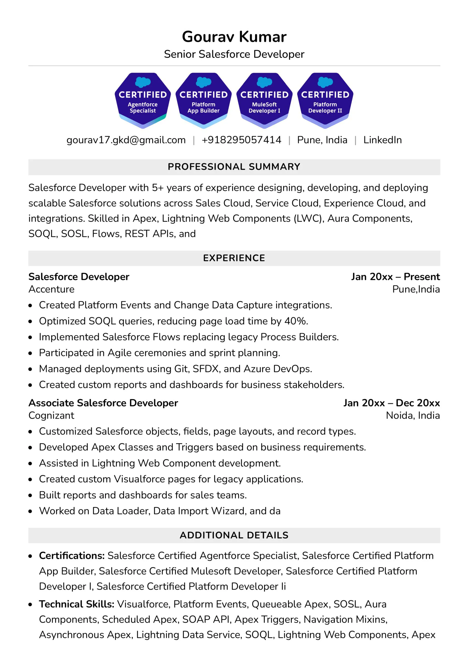 Classic Premium Resume Template