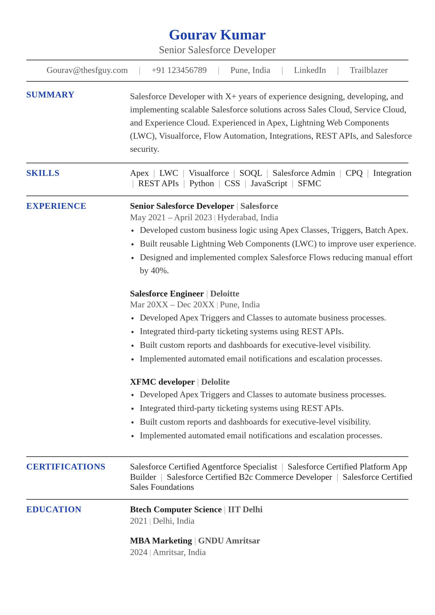 Executive Classic Resume Template